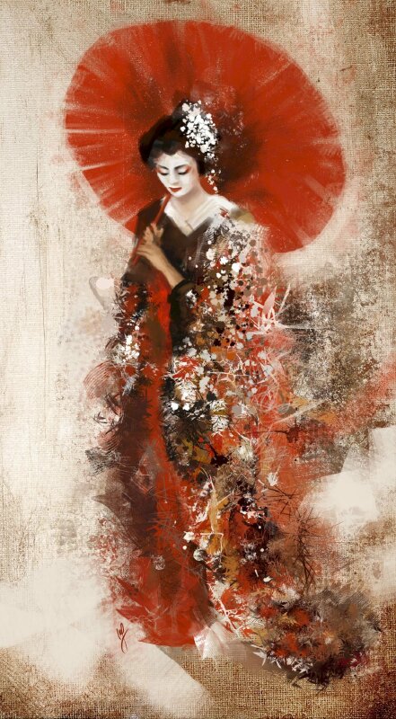 Hình ảnh Geisha, nhân vật có thật trong nhiều câu chuyện của Nhật Bản cho điện thoại