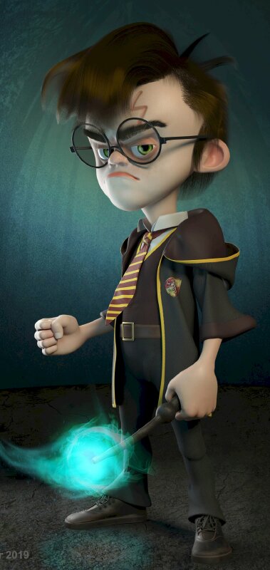 Hình nền điện Harry Potter chibi ngầu 