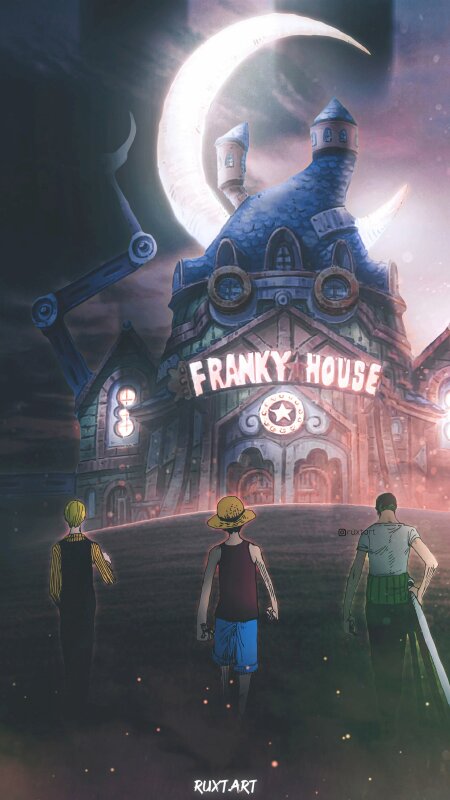 Hình nền ngôi nhà Franky house trong bộ phim hoạt hình nổi tiếng One Piece cho điện thoại