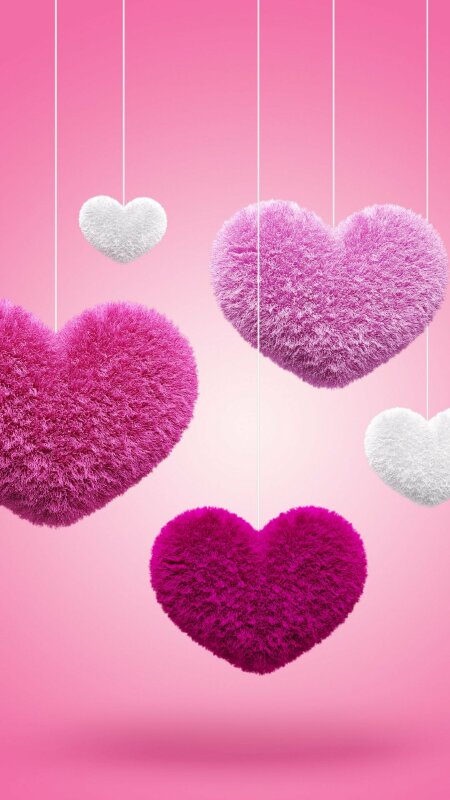 Hình nền tình yêu 3D  Trái tim màu tím