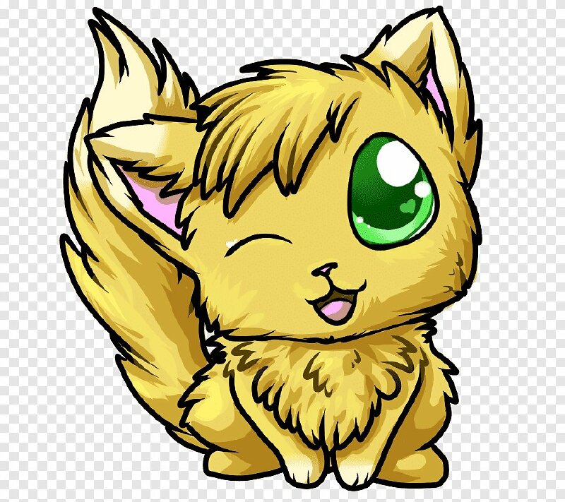 Hình ảnh anime mèo vàng