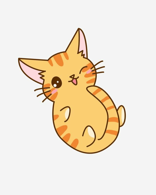 Hình ảnh anime mèo vàng cute