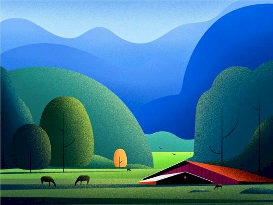 Tranh phong cảnh Châu Âu hiện đại đơn giản mà đẹp 