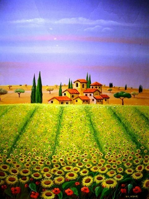 Tranh phong cảnh hiện đại Châu Âu tươi đẹp