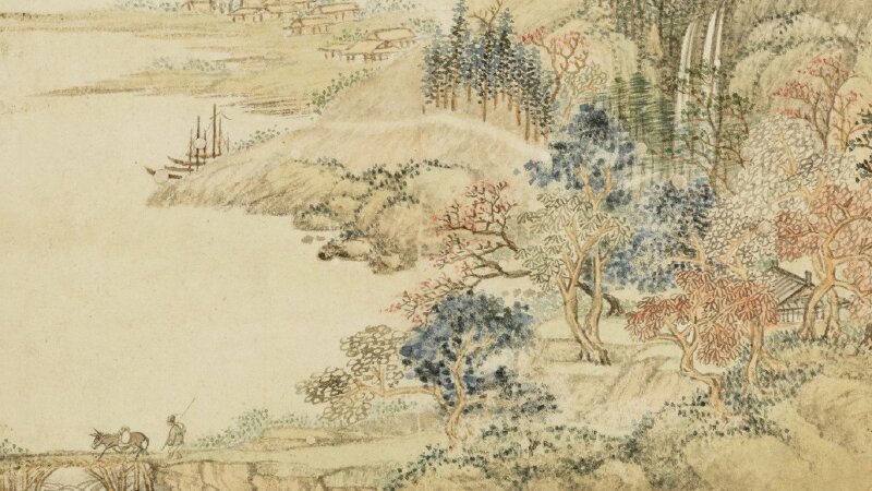 Tranh vẽ phong cảnh cổ đại Trung Quốc đẹp nhẹ nhàng