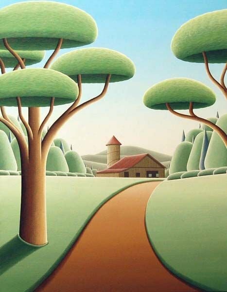 Tranh phong cảnh hiện đại đẹp đơn giản