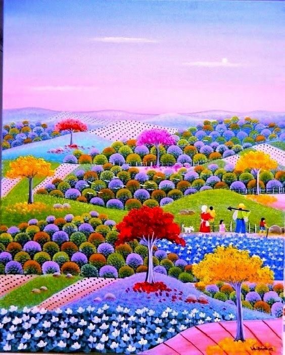 Tranh phong cảnh hiện đại đẹp đơn giản