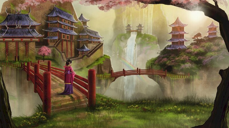 Tranh phong cảnh Trung Quốc đẹp buồn thương