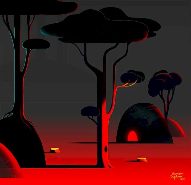 Tranh phong cảnh hiện đại đơn giản mà đẹp