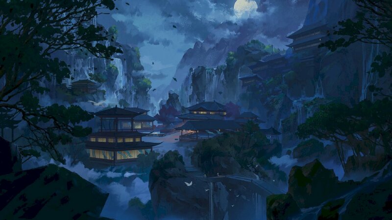 Tranh phong cảnh Trung Quốc đẹp chất lượng cao