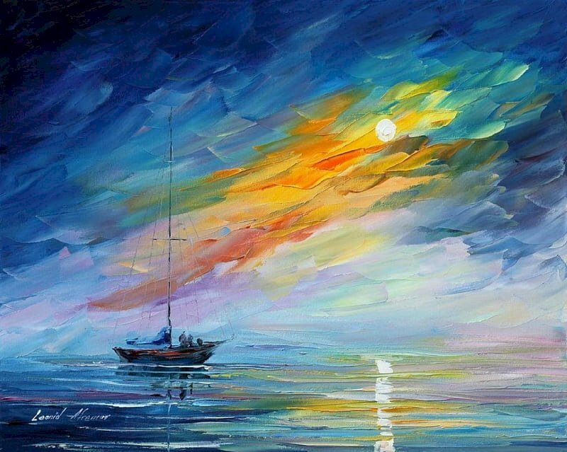 Tranh vẽ phong cảnh biển đẹp ấn tượng