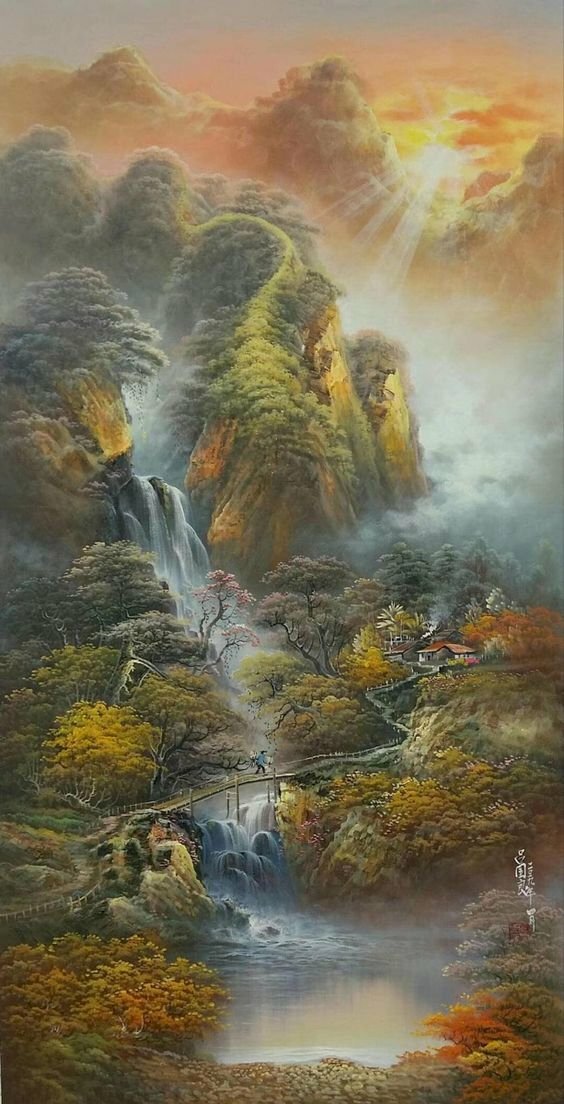 Tranh phong cảnh sơn thủy Trung Quốc Full HD