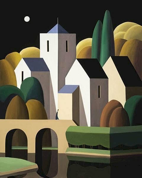 Tranh phong cảnh hiện đại đơn giản đẹp nhất