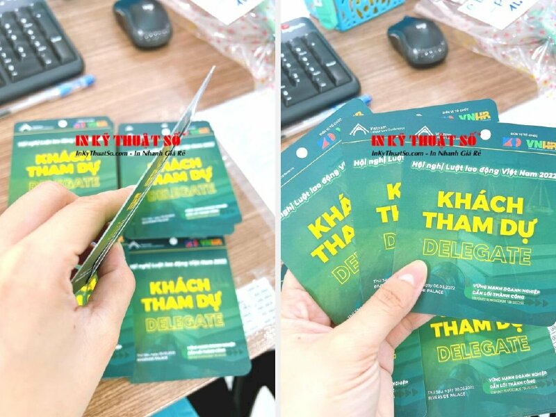 Thiệp mời sự kiện kết hợp thẻ đeo - giấy Coucher C300gsm - In Kỹ Thuật Số Since 2006 - Ảnh: 2