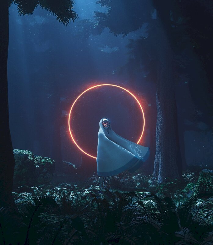 Tranh phong cảnh ban đêm Anime