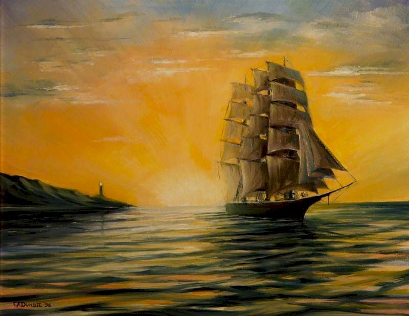 Tranh vẽ phong cảnh bình minh rực rỡ ló dạng ngoài khơi xa làm tranh treo tường đẹp