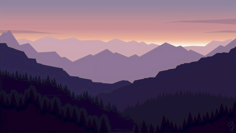 Tranh phong cảnh đồi núi rừng trùng trùng điệp điệp