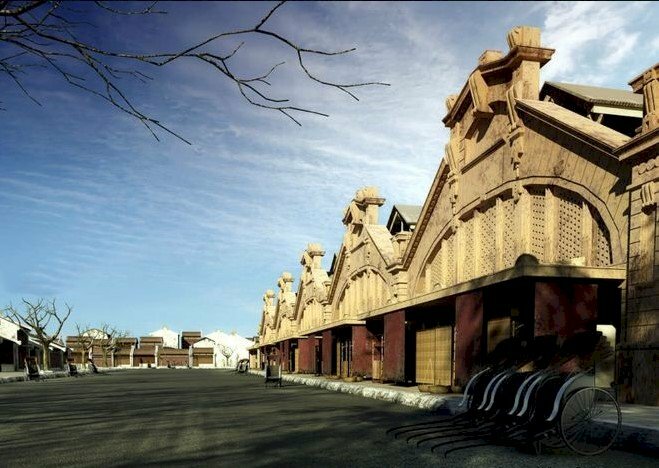 Phong cảnh đẹp của Hà Nội xưa cảnh chợ Đồng Xuân