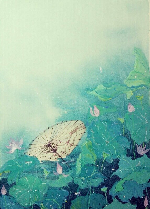 Tranh phong cảnh hoa sen phong thủy đơn giản