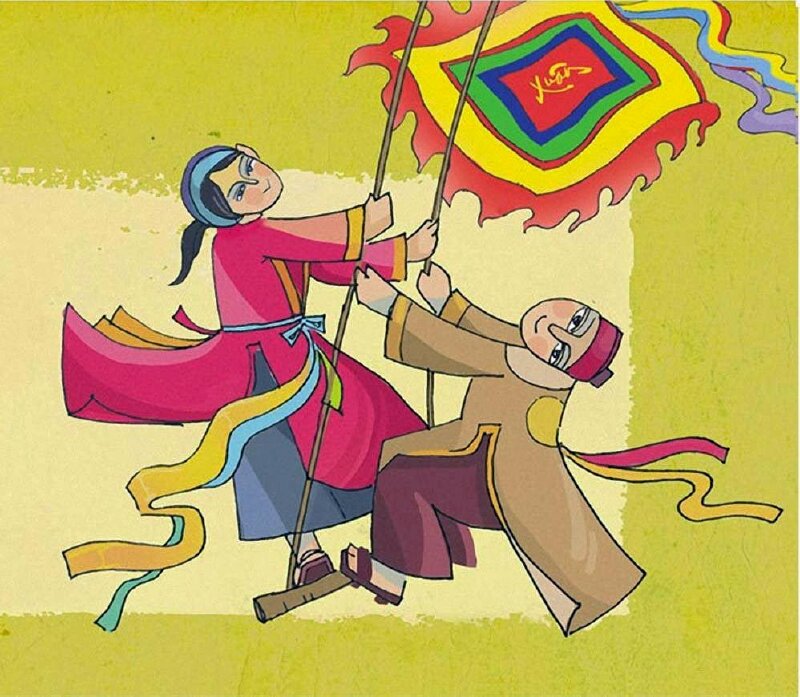 Tranh trò chơi dân gian ngày tết