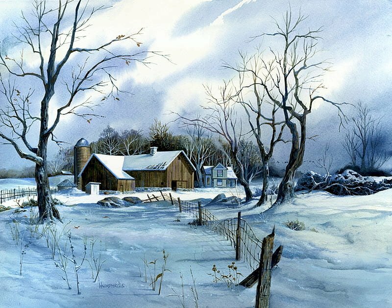 101 mẫu tranh phong cảnh mùa đông đẹp nhất, chất lượng cao, tải miễn phí