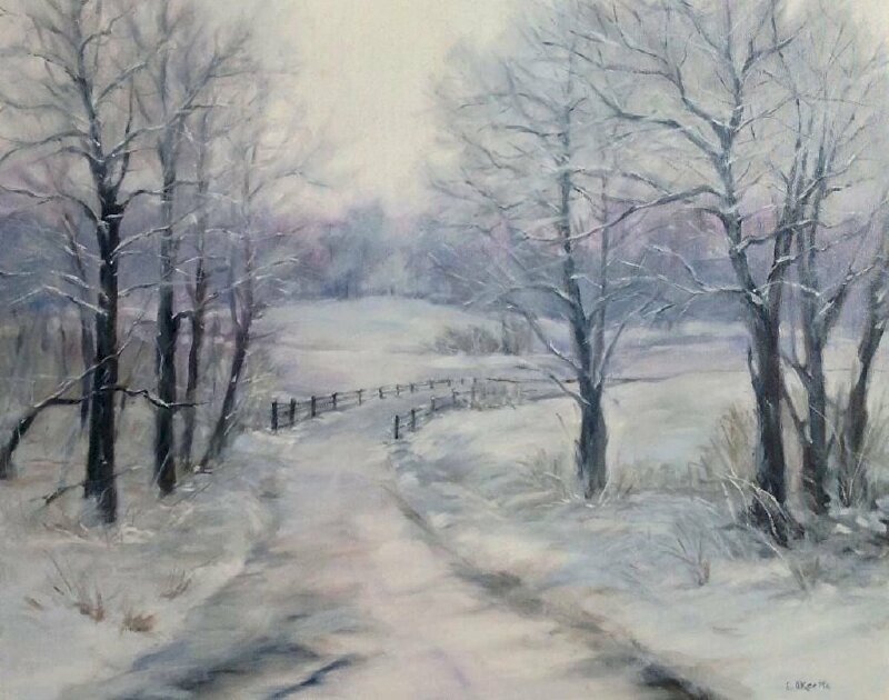 Hình ảnh mùa đông lạnh lẽo tuyết trắng cây khô trụi lá đẹp làm tranh trang trí ấn tượng