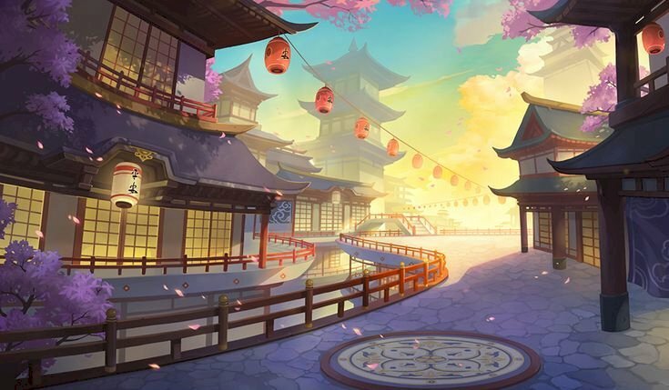 Tranh phong cảnh Nhật Bản anime đẹp