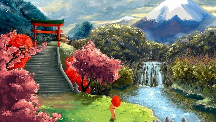 101 mẫu tranh phong cảnh Nhật Bản đẹp nhất, chất lượng cao, tải miễn phí