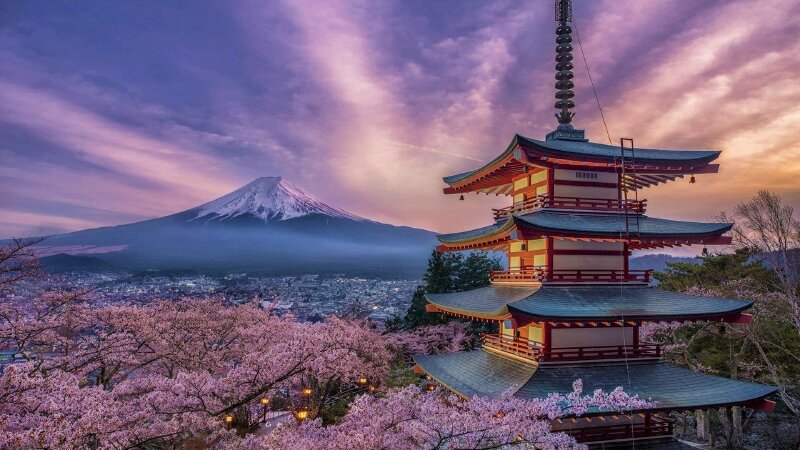 Tranh treo tường phong cảnh núi Phú Sĩ ở Nhật Bản