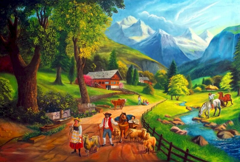 Tranh phong cảnh đồng quê ở phương Tây