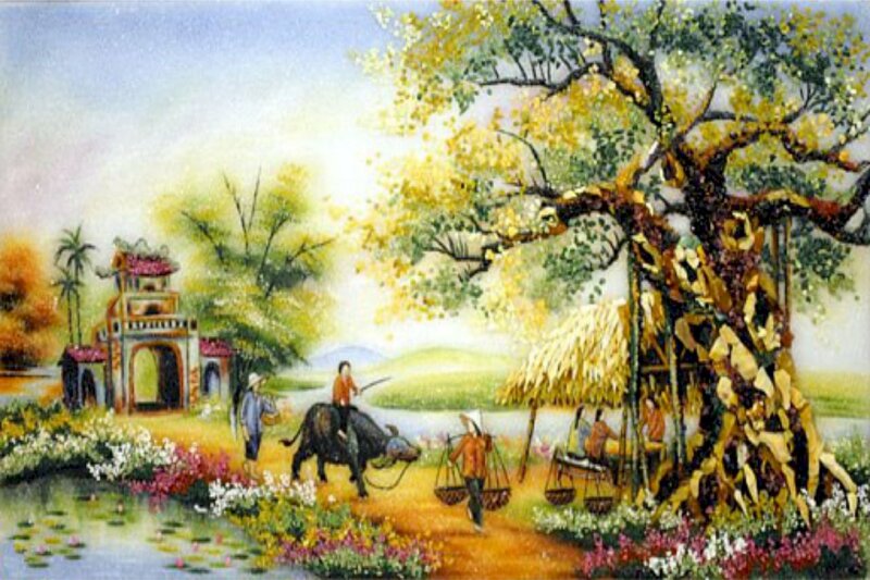 Tranh phong cảnh miền quê Việt Nam