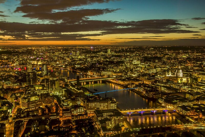 Tranh phong cảnh thành thị chụp từ trên cao tuyệt đẹp