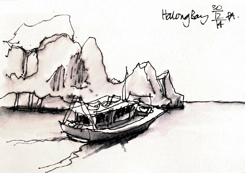 Tranh cảnh quan kỹ niệm Ha Long Bay