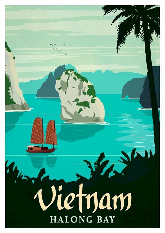 Tranh cảnh quan nước Việt Nam Ha Long Bay 