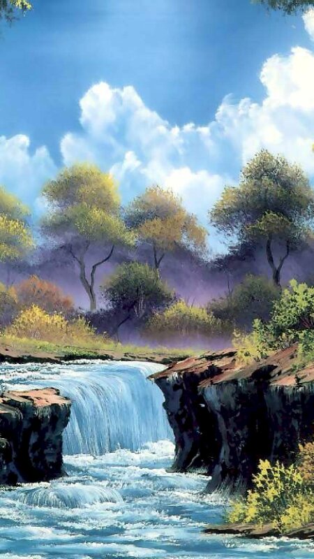 Tranh phong cảnh sơn thủy sông núi hữu tình