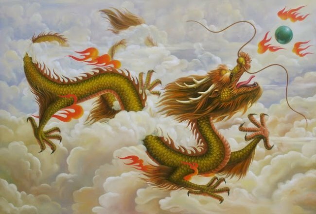 Tranh rồng thích hợp cho người tuổi giáp tý treo tường 