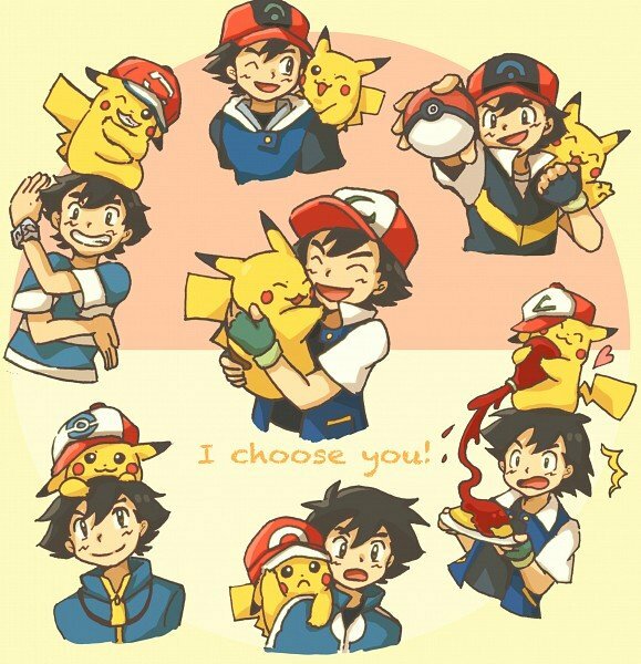 Tranh dán tường anime Pokemon Satoshi dễ thương 