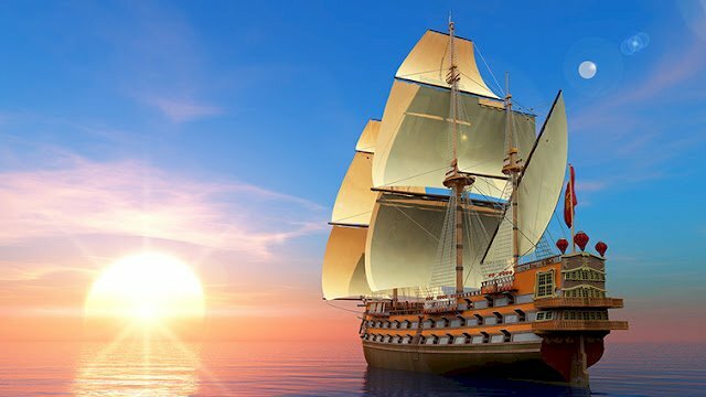 Bức tranh phong cảnh thuận buồm xuôi gió đẹp cho người mệnh thủy