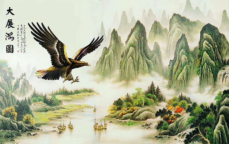 Tranh phong cảnh hữu tình hợp phong thủy cho người tuổi giáp tý 