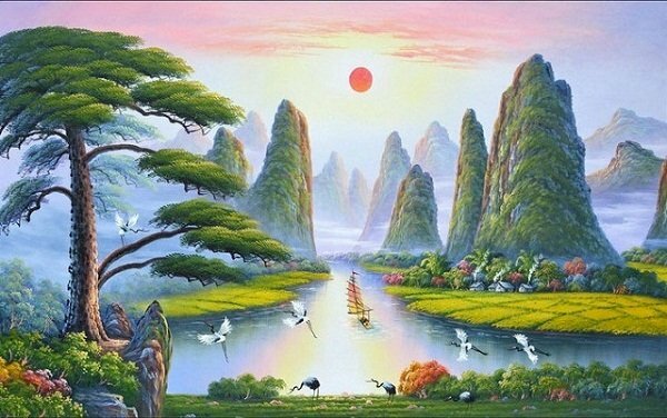 Tranh phong cảnh sơn thủy theo hiệu ứng 3D mang lại cảm giác chân thực