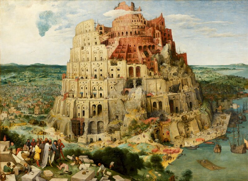 The Tower of Babel’ (1563) - tranh phong cảnh tháp Babel của họa sĩ Pieter Bruegel the Elder 
