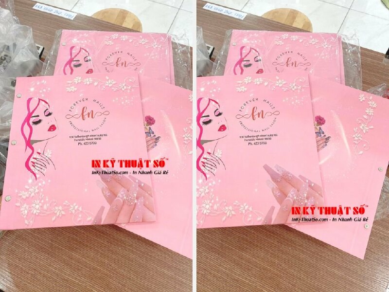 In ấn thiết kế menu nails, menu bảng giá dịch vụ nail, tiệm làm móng - In Kỹ Thuật Số Since 2006 - Ảnh: 2