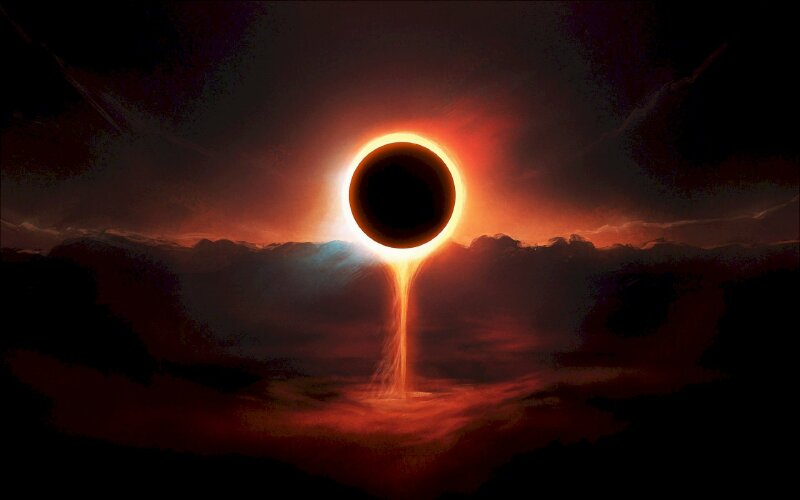 Tranh phong cảnh mặt trời rực lửa