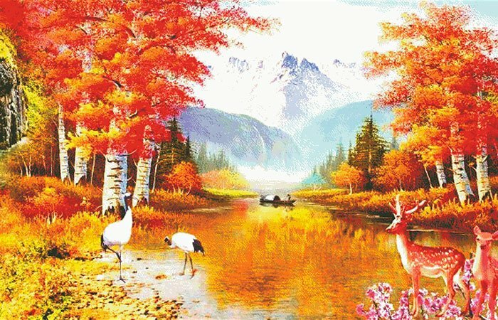 Tranh phong cảnh phong thủy cho người mệnh Hòa