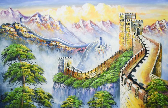 Tranh phong cảnh Vạn Lý Trười Thành tuyệt đẹp