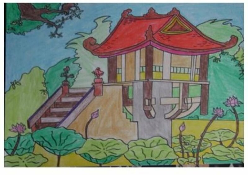 Cập nhật 228 tranh vẽ chùa một cột của học sinh tuyệt vời nhất  Tin Học  Vui