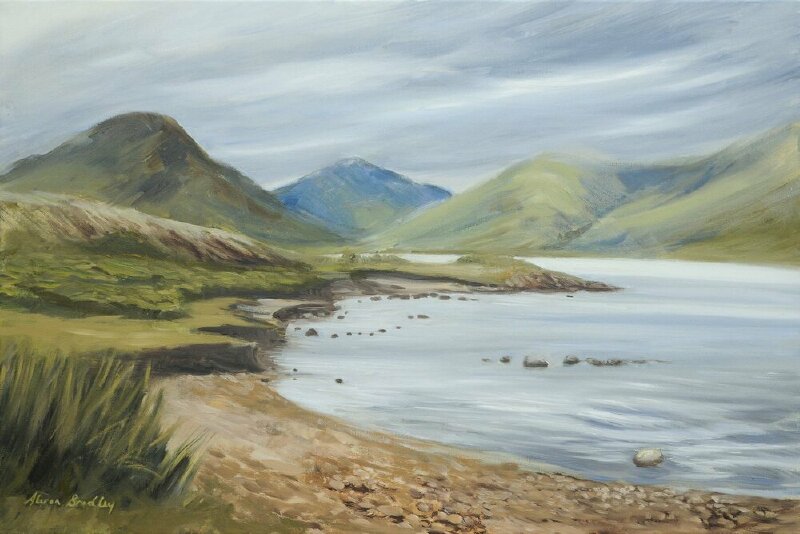 Tranh treo tường phong cảnh hồ nước đẹp bình yên