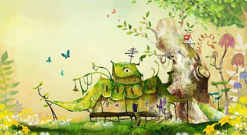 Tranh phong cảnh mầm non đẹp mê ly