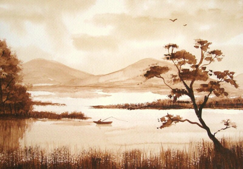 Tranh phong cảnh đẹp, nghệ thuật dành cho người tuổi Dậu mệnh Kim