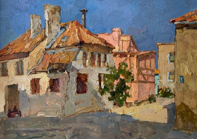 Tranh phong cảnh gam màu nâu đất hợp với người tuổi Dậu mệnh Kim